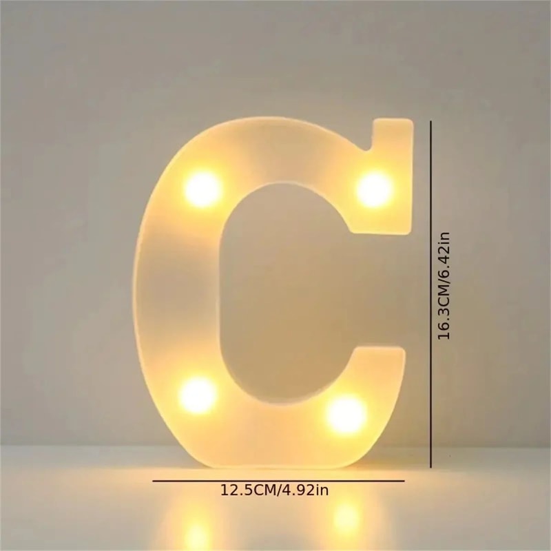LED Marquee Letter Light 16cm Light Up Alphabet Number Night Decor 8