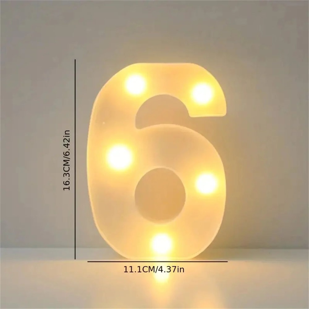 LED Marquee Letter Light 16cm Light Up Alphabet Number Night Decor 12