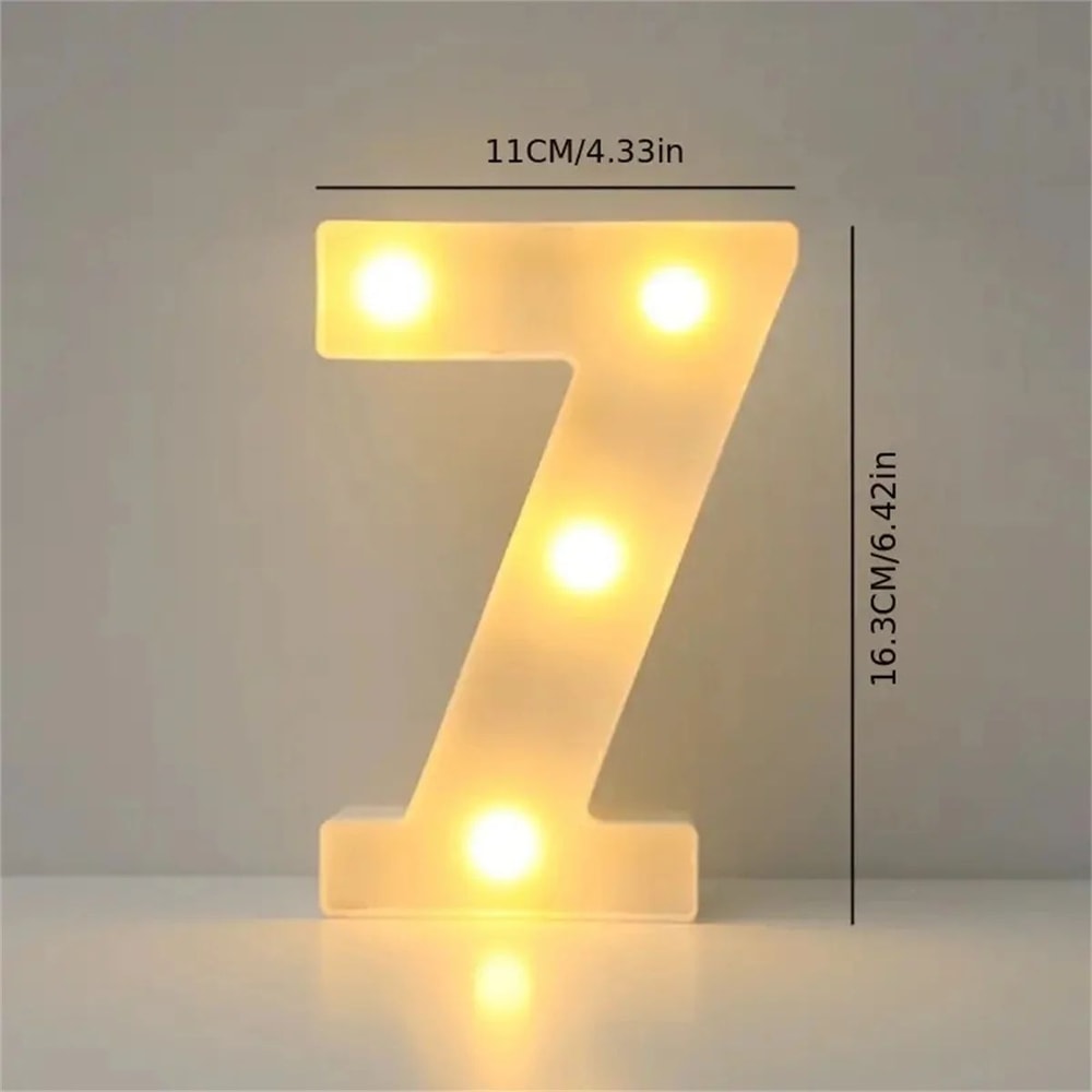 LED Marquee Letter Light 16cm Light Up Alphabet Number Night Decor 13