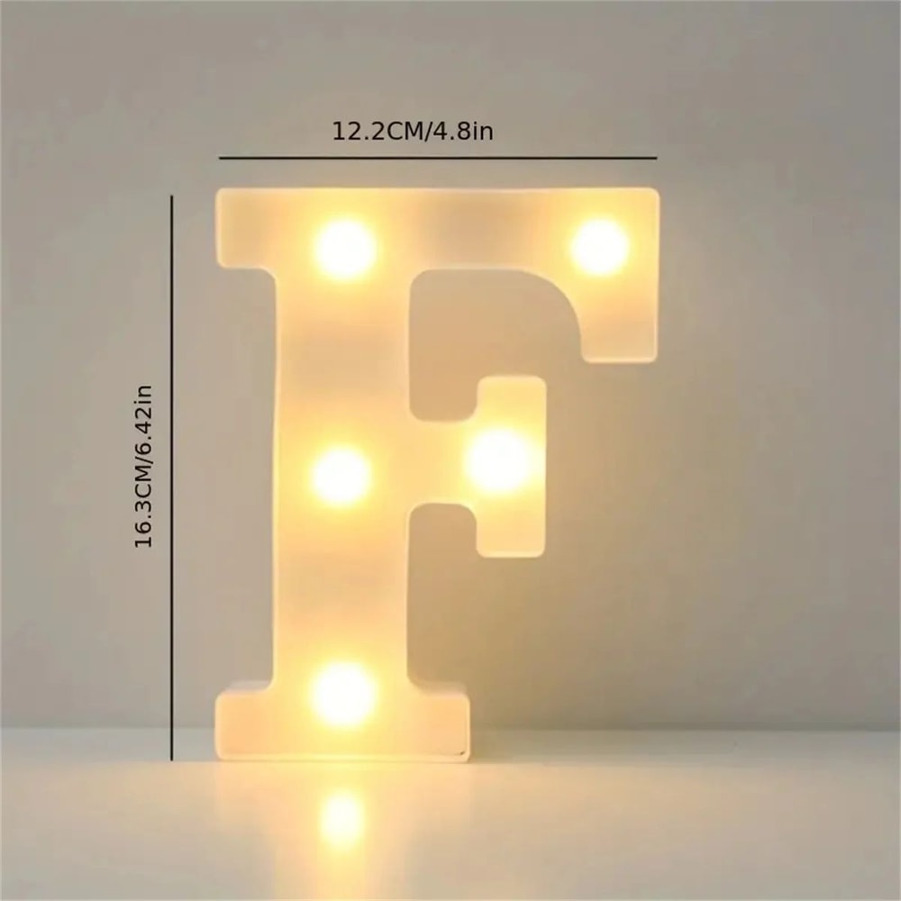 LED Marquee Letter Light 16cm Light Up Alphabet Number Night Decor 16