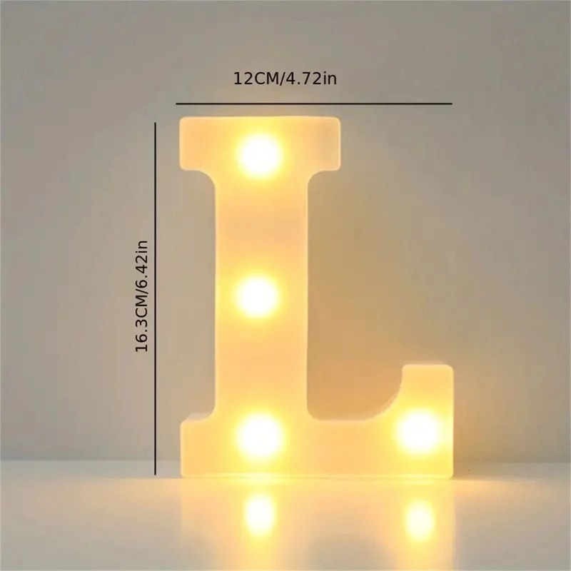 LED Marquee Letter Light 16cm Light Up Alphabet Number Night Decor 17