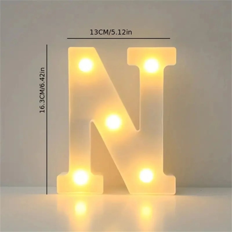 LED Marquee Letter Light 16cm Light Up Alphabet Number Night Decor 18