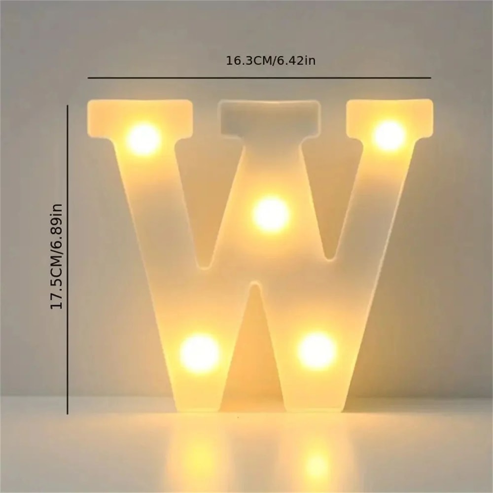 LED Marquee Letter Light 16cm Light Up Alphabet Number Night Decor 19