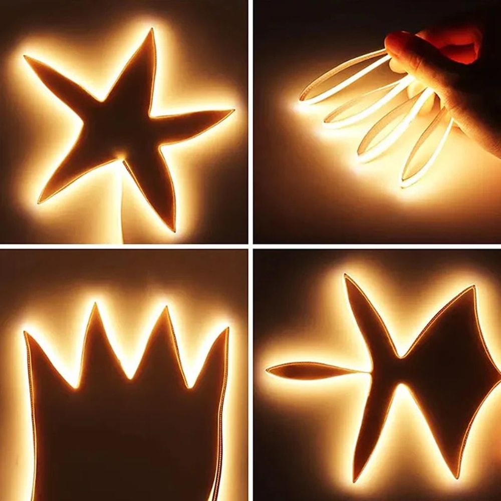 USB COB LED Strip Light 320 LEDsm High Density Flexible Lighting 3000K4000K6000K 5