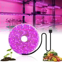 full spectrum usb grow light strip (5v) - flexible led plant strip for indoor seedlings & hydroponics