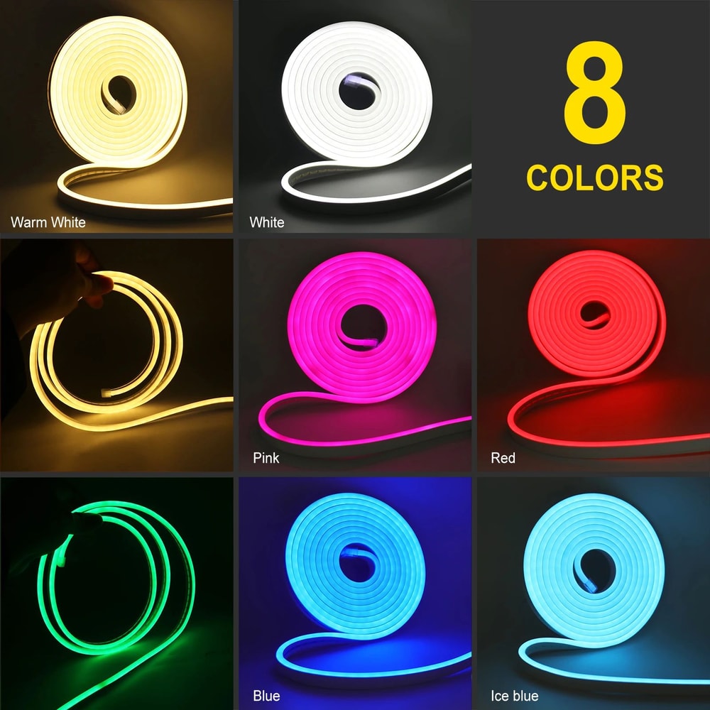 USB Touch Dimmable Neon Strip Light 5V Flexible Neon Rope For DIY Room Decor 2