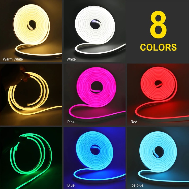 USB Touch Dimmable Neon Strip Light 5V Flexible Neon Rope For DIY Room Decor 2