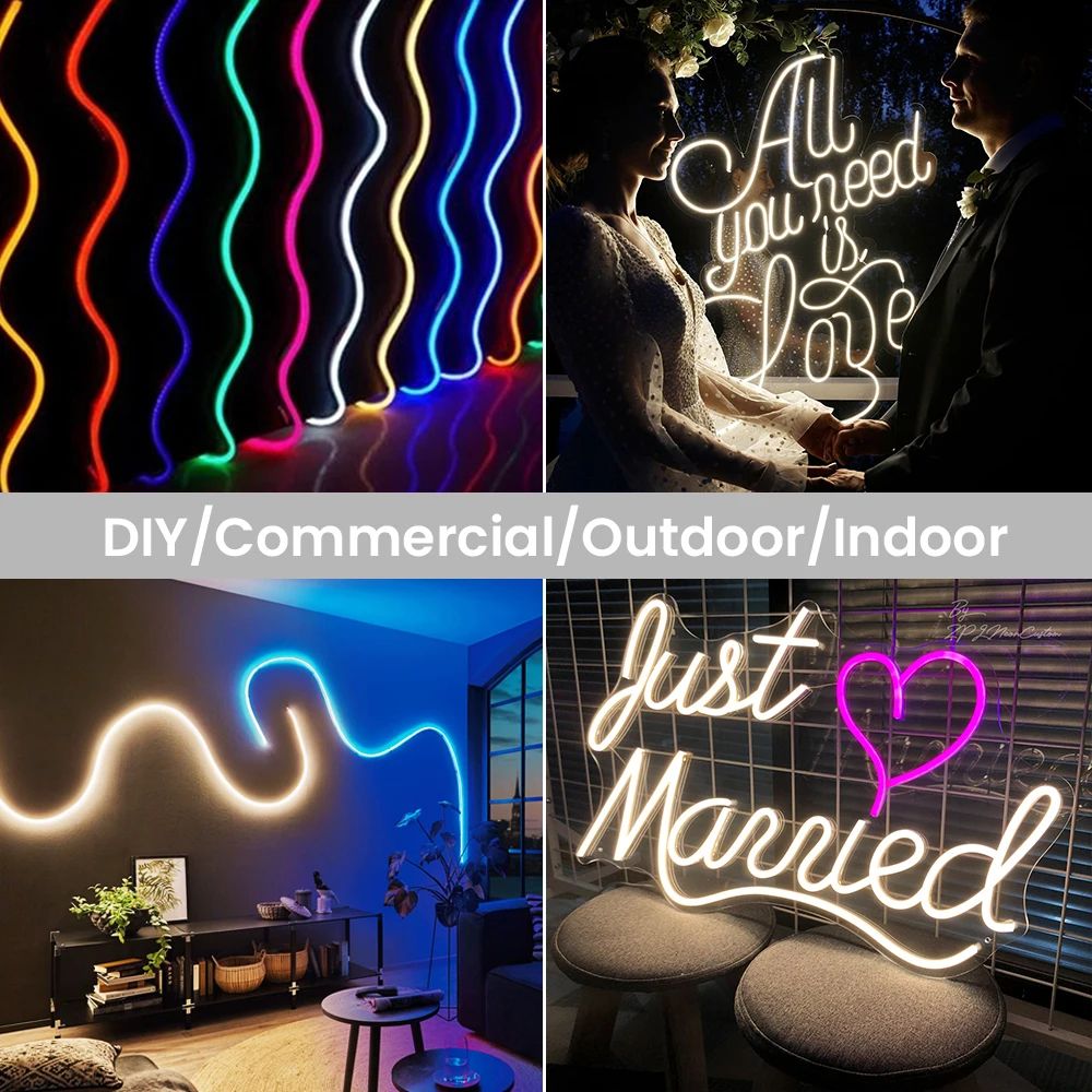 USB Touch Dimmable Neon Strip Light 5V Flexible Neon Rope For DIY Room Decor 3
