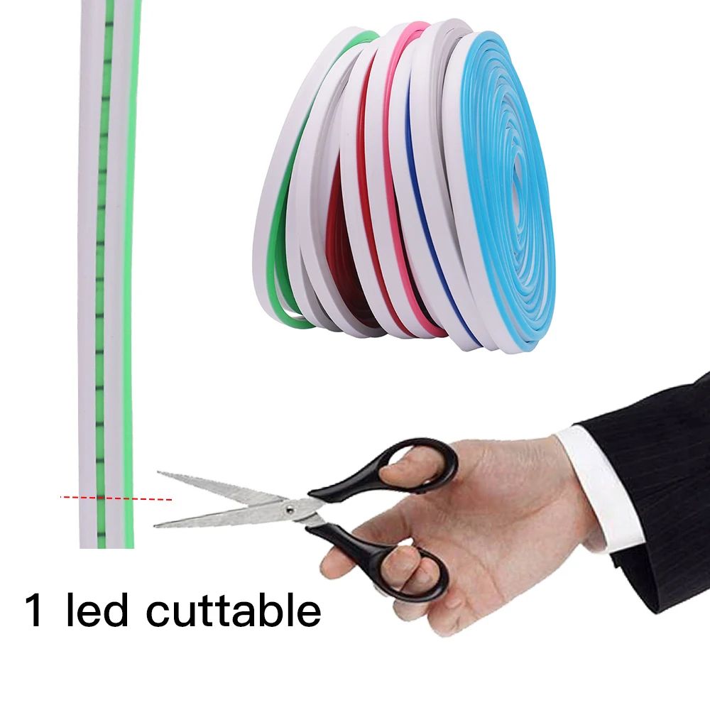 USB Touch Dimmable Neon Strip Light 5V Flexible Neon Rope For DIY Room Decor 5