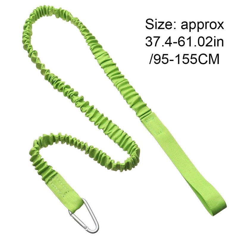 Coiled Kayak Paddle Leash With Carabiner Adjustable Safety Tether For Paddles Rods 1
