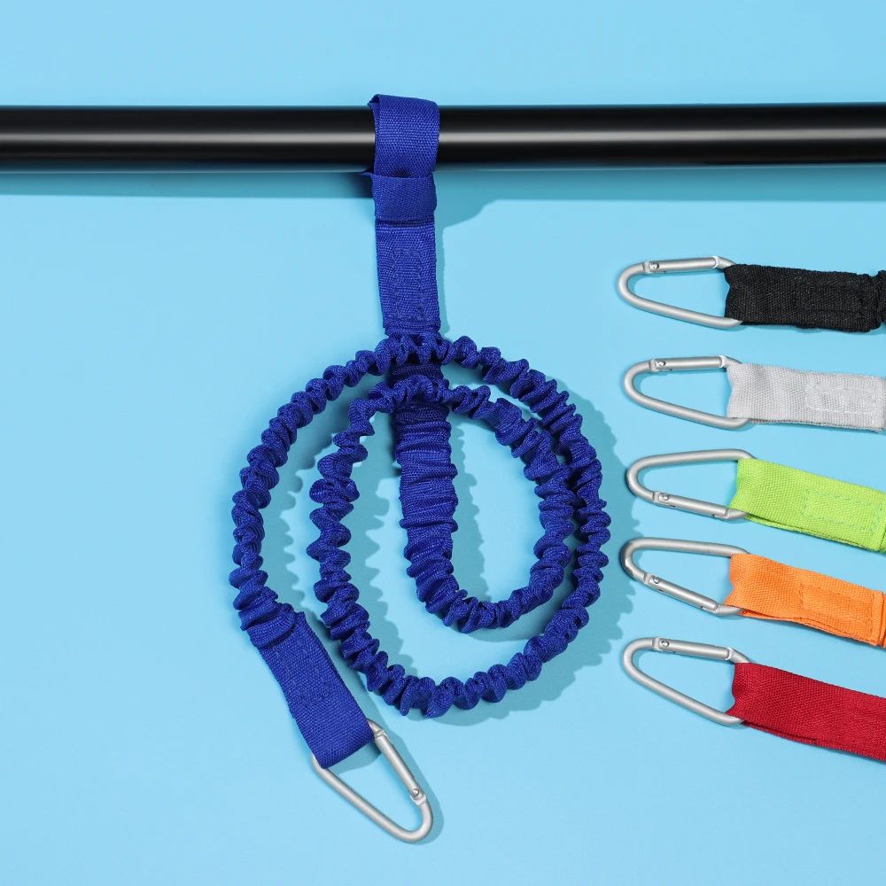 Coiled Kayak Paddle Leash With Carabiner Adjustable Safety Tether For Paddles Rods 4
