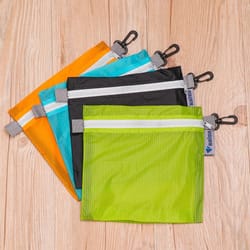 ultralight waterproof nylon zipper pouch with hook – outdoor camping & hiking organizer bag