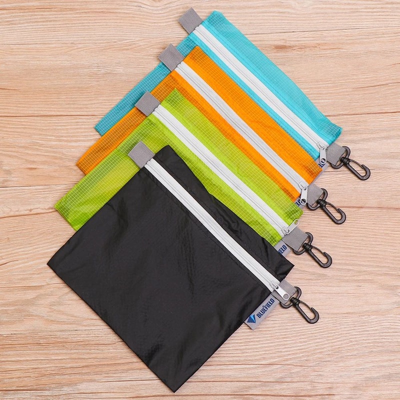 Ultralight Waterproof Nylon Zipper Pouch With Hook Outdoor Camping Hiking Organizer Bag 1