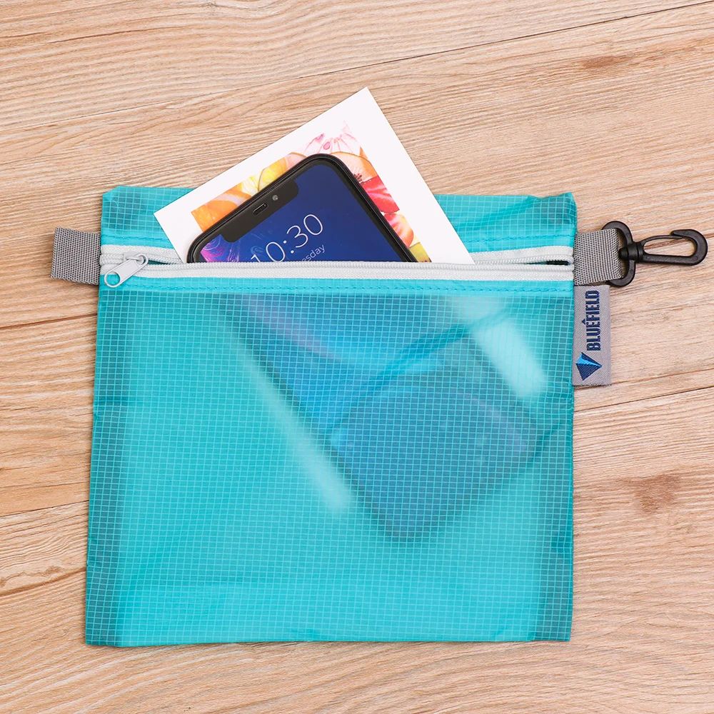 Ultralight Waterproof Nylon Zipper Pouch With Hook Outdoor Camping Hiking Organizer Bag 3