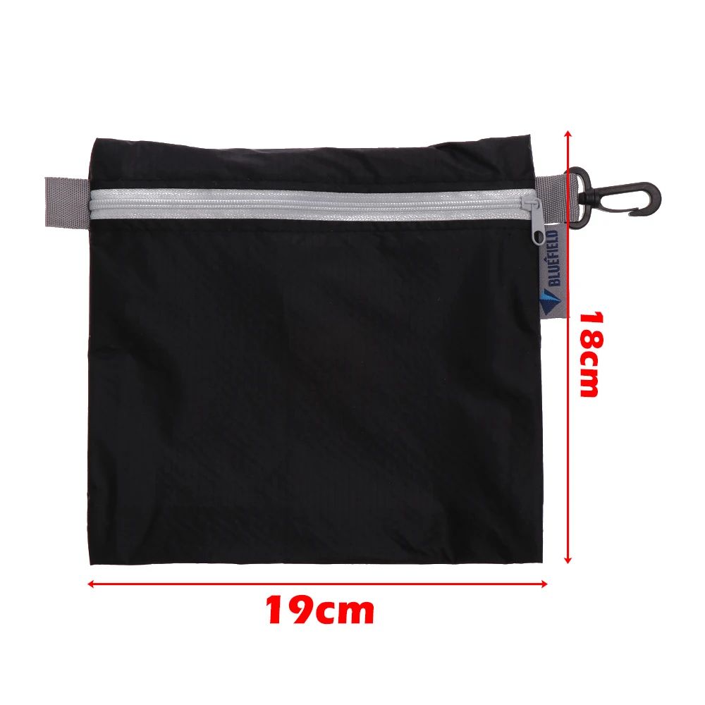 Ultralight Waterproof Nylon Zipper Pouch With Hook Outdoor Camping Hiking Organizer Bag 5