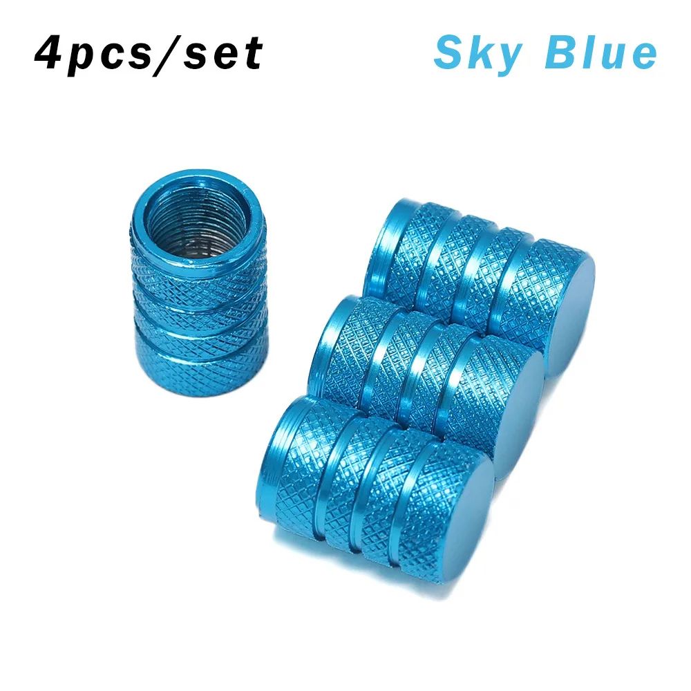 Aluminum Tire Valve Caps 4Pack Dustproof Valve Stem Covers For Cars Motorcycles Bikes 9