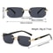 Y2K Rimless Rectangle UV400 Sunglasses Lightweight Frameless Retro Shades For Women Men 4