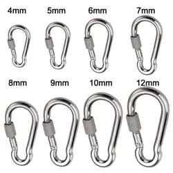 stainless steel quick link screw lock carabiner (m4–m12) – spring snap hook for camping, travel & rigging