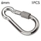 Stainless Steel Quick Link Screw Lock Carabiner M4M12 Spring Snap Hook For Camping Travel Rigging 8