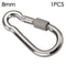Stainless Steel Quick Link Screw Lock Carabiner M4M12 Spring Snap Hook For Camping Travel Rigging 10