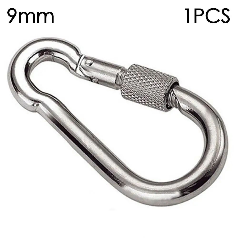 Stainless Steel Quick Link Screw Lock Carabiner M4M12 Spring Snap Hook For Camping Travel Rigging 11