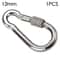 Stainless Steel Quick Link Screw Lock Carabiner M4M12 Spring Snap Hook For Camping Travel Rigging 13