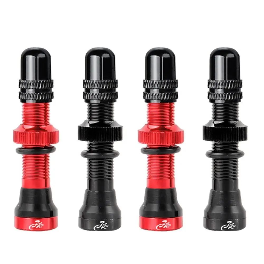 Tubeless Presta Valve Stem Set 40mm60mm With Tool And Alloy Cap For Road MTB Bikes 1