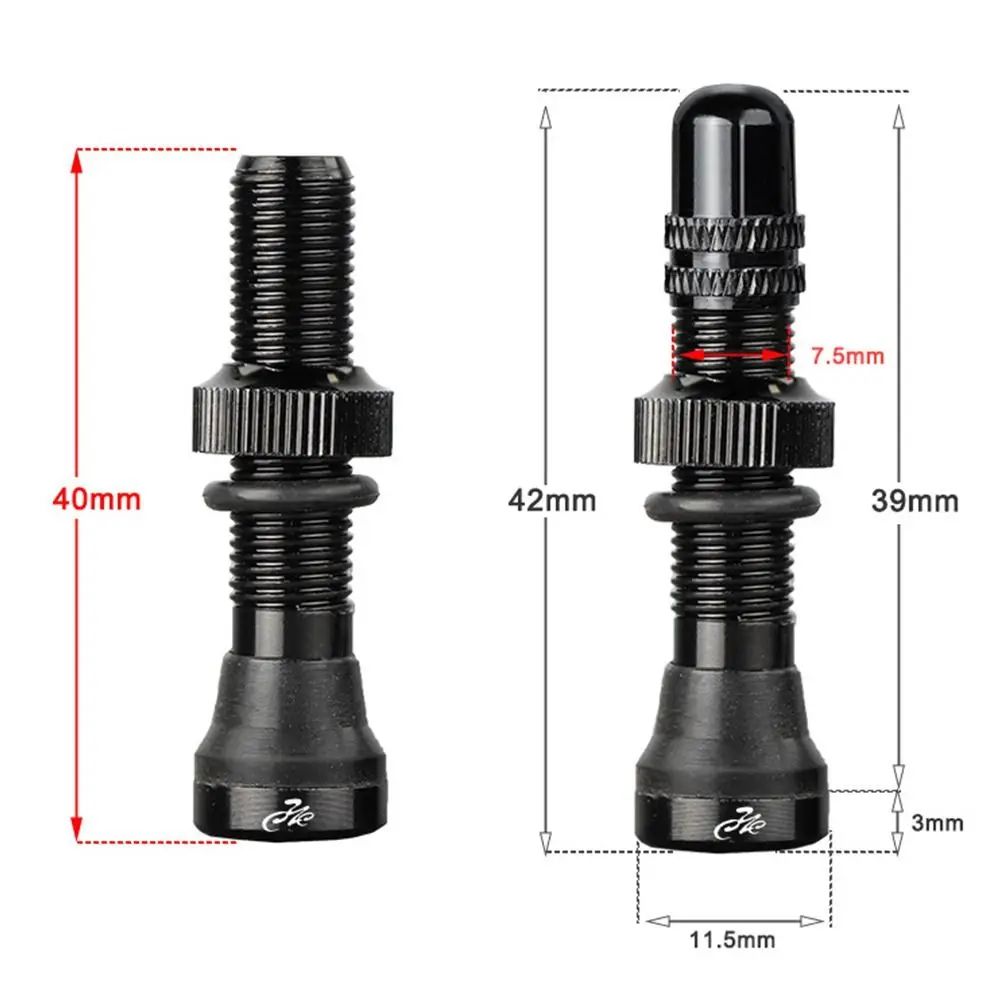 Tubeless Presta Valve Stem Set 40mm60mm With Tool And Alloy Cap For Road MTB Bikes 4