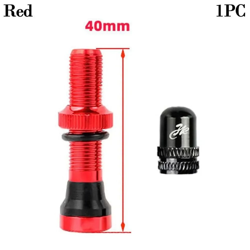Tubeless Presta Valve Stem Set 40mm60mm With Tool And Alloy Cap For Road MTB Bikes 7