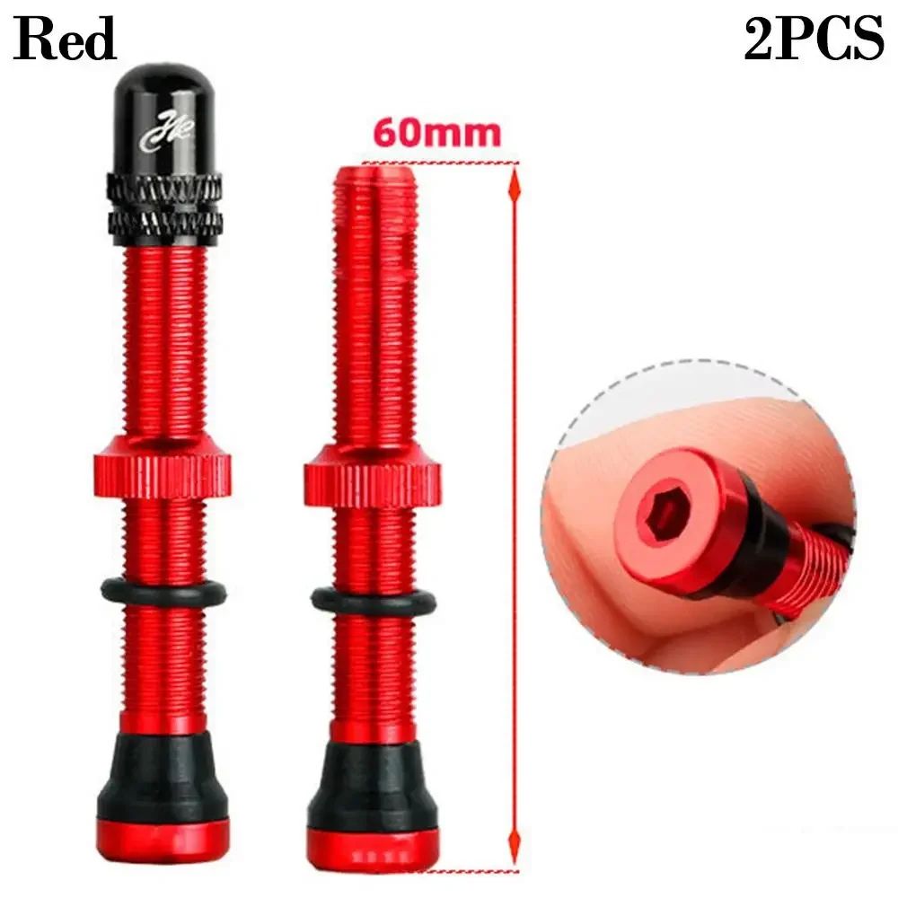 Tubeless Presta Valve Stem Set 40mm60mm With Tool And Alloy Cap For Road MTB Bikes 13