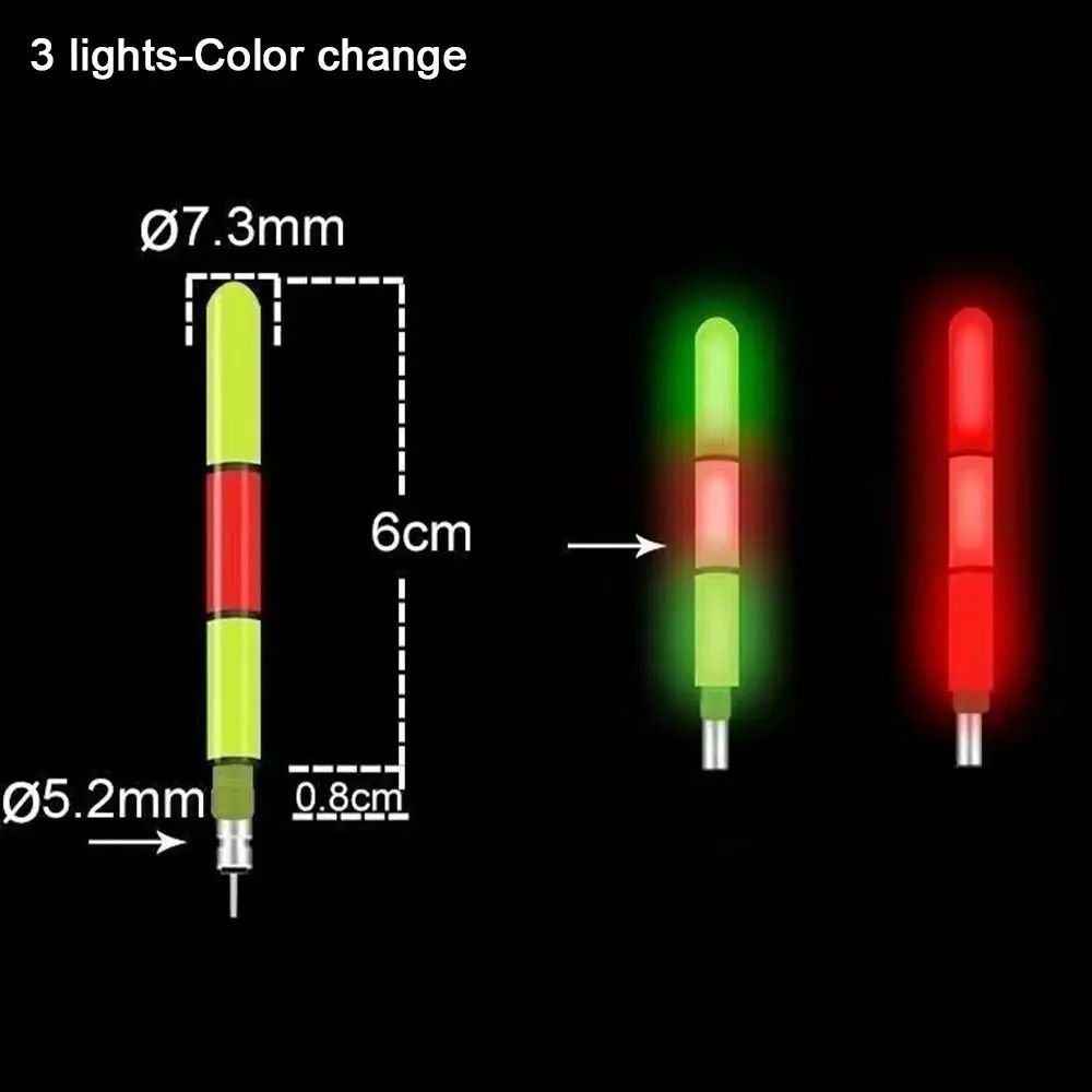 ColorChange Electronic Float Tail Bite Indicator Fishing Float Tail Tackle Accessory 1 Or 3 Segmen 10