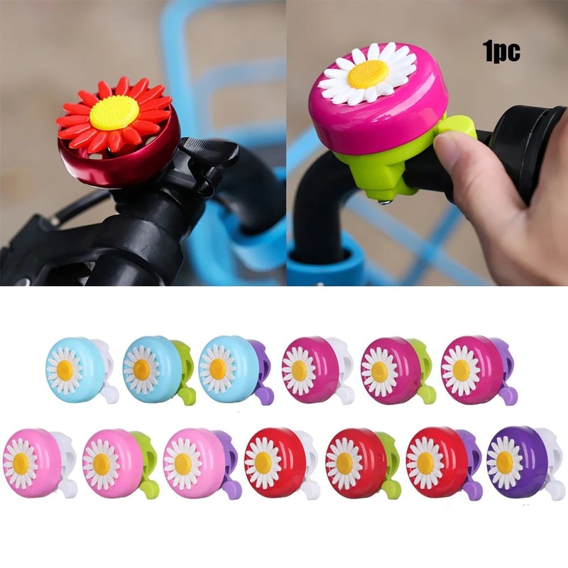 Daisy Flower Kids Bike Bell Horn Loud Safety Ring Handlebar Bell For Girls And Children 2223mm Fi 1