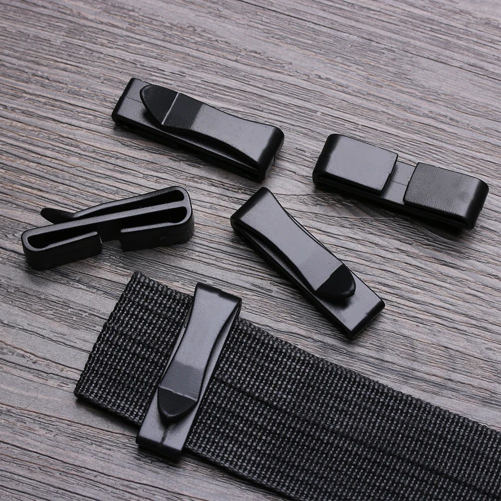 5Piece MOLLE Webbing Buckle Strap Keepers Backpack Strap Keeper Belt End Clip Set 2050mm 0