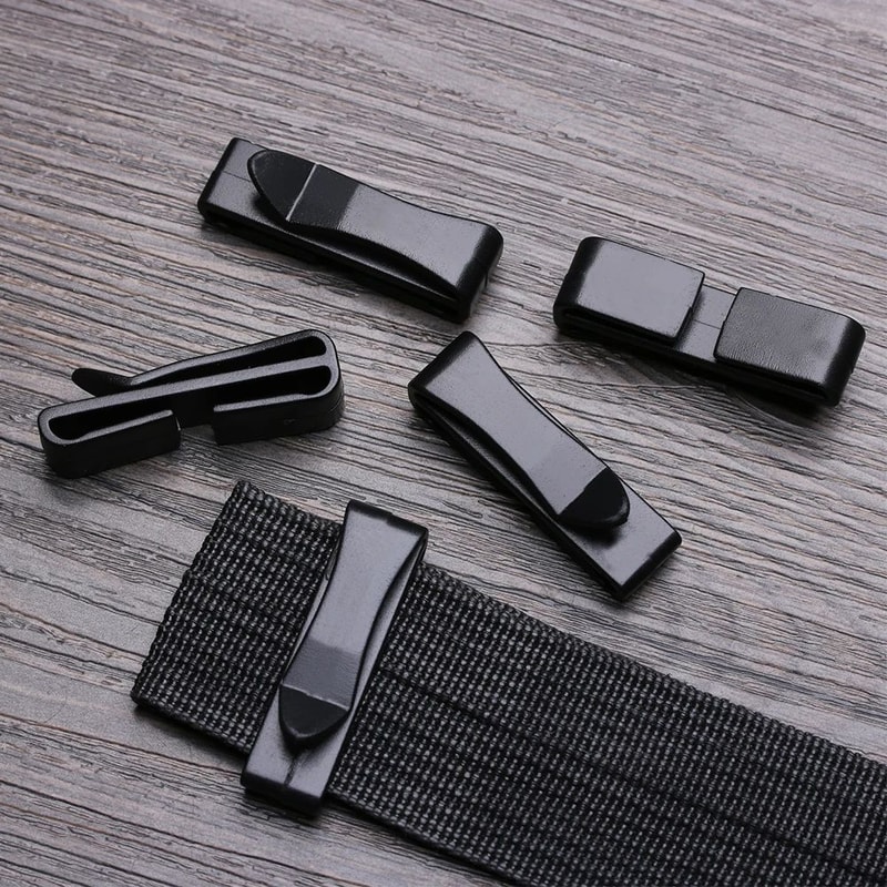5Piece MOLLE Webbing Buckle Strap Keepers Backpack Strap Keeper Belt End Clip Set 2050mm 0