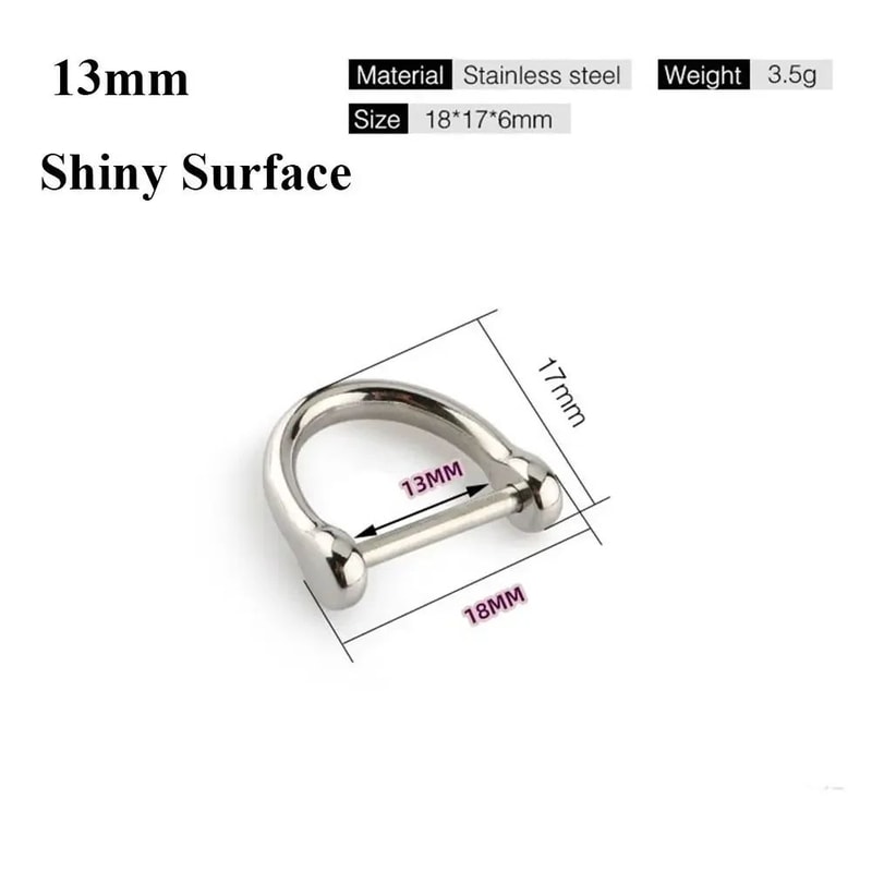 Solid Stainless Steel Carabiner Shackle With Screw Lock D Bow Keychain Connector Clip 921mm 3