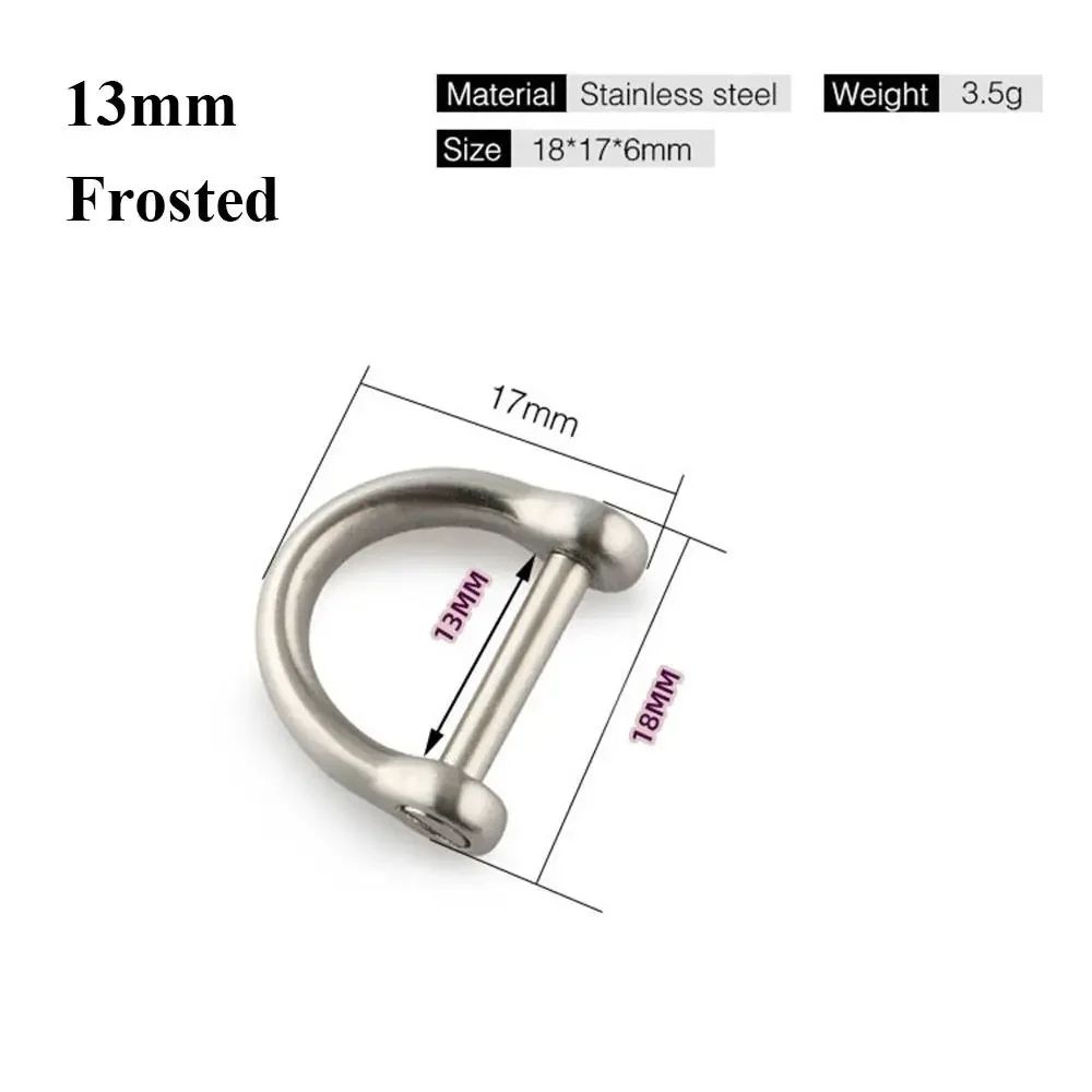 Solid Stainless Steel Carabiner Shackle With Screw Lock D Bow Keychain Connector Clip 921mm 4