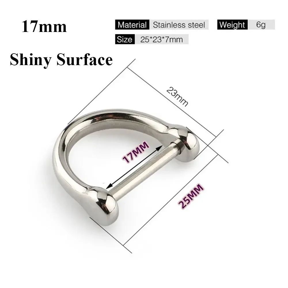 Solid Stainless Steel Carabiner Shackle With Screw Lock D Bow Keychain Connector Clip 921mm 5
