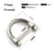 Solid Stainless Steel Carabiner Shackle With Screw Lock D Bow Keychain Connector Clip 921mm 6