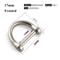 Solid Stainless Steel Carabiner Shackle With Screw Lock D Bow Keychain Connector Clip 921mm 6