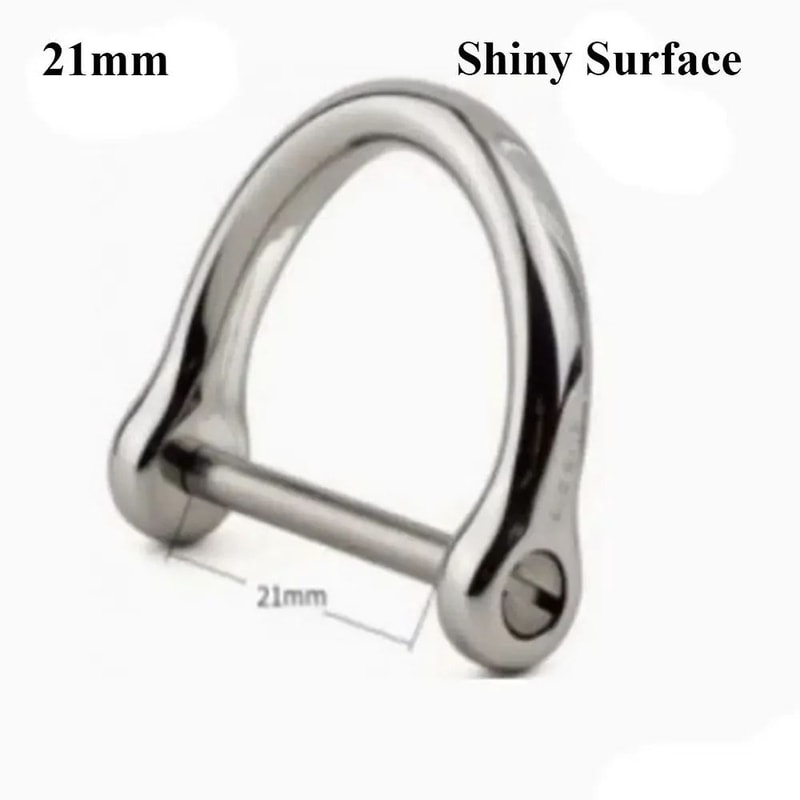 Solid Stainless Steel Carabiner Shackle With Screw Lock D Bow Keychain Connector Clip 921mm 7