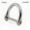 Solid Stainless Steel Carabiner Shackle With Screw Lock D Bow Keychain Connector Clip 921mm 8