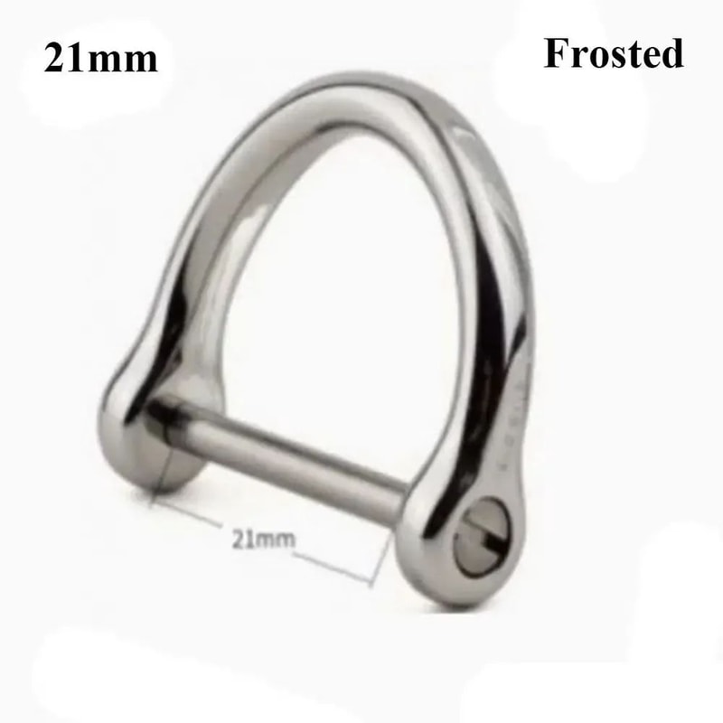 Solid Stainless Steel Carabiner Shackle With Screw Lock D Bow Keychain Connector Clip 921mm 8