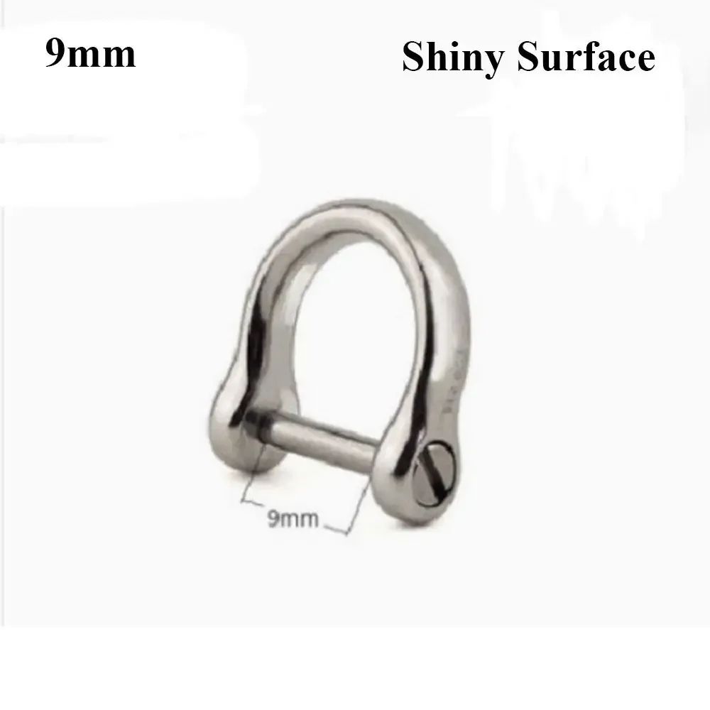 Solid Stainless Steel Carabiner Shackle With Screw Lock D Bow Keychain Connector Clip 921mm 1