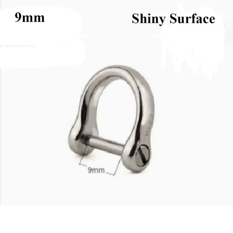 Solid Stainless Steel Carabiner Shackle With Screw Lock D Bow Keychain Connector Clip 921mm 1