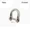 Solid Stainless Steel Carabiner Shackle With Screw Lock D Bow Keychain Connector Clip 921mm 2