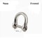 Solid Stainless Steel Carabiner Shackle With Screw Lock D Bow Keychain Connector Clip 921mm 2