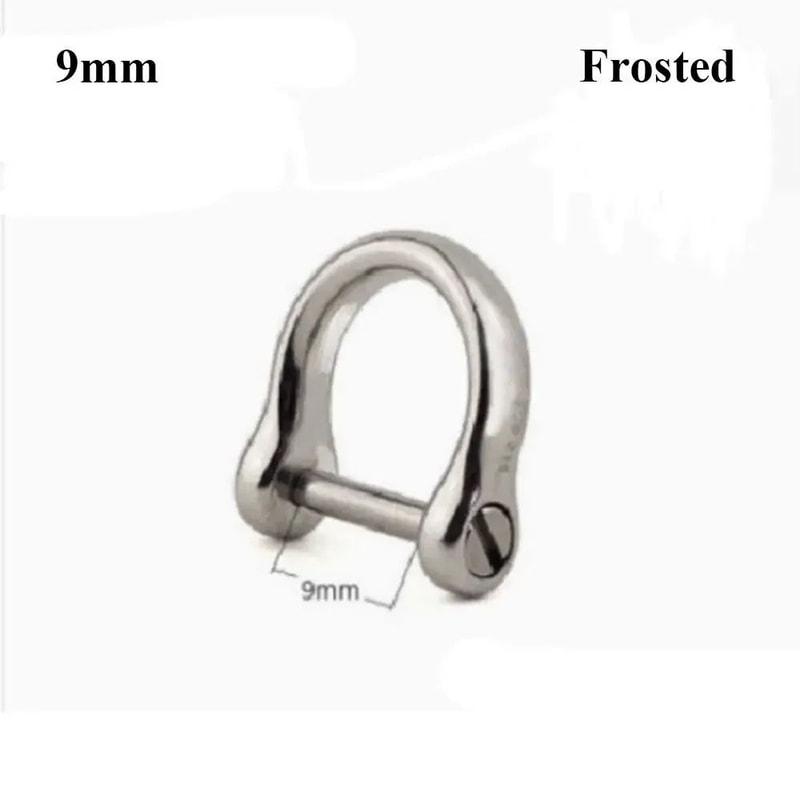 Solid Stainless Steel Carabiner Shackle With Screw Lock D Bow Keychain Connector Clip 921mm 2