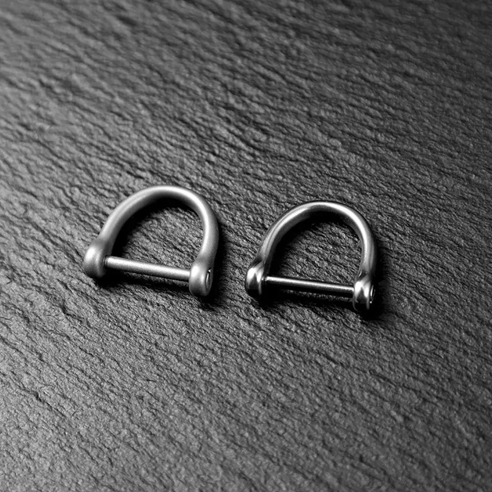 Solid Stainless Steel Carabiner Shackle With Screw Lock D Bow Keychain Connector Clip 921mm 0