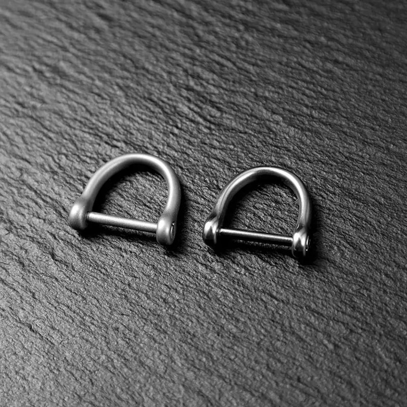 Solid Stainless Steel Carabiner Shackle With Screw Lock D Bow Keychain Connector Clip 921mm 0