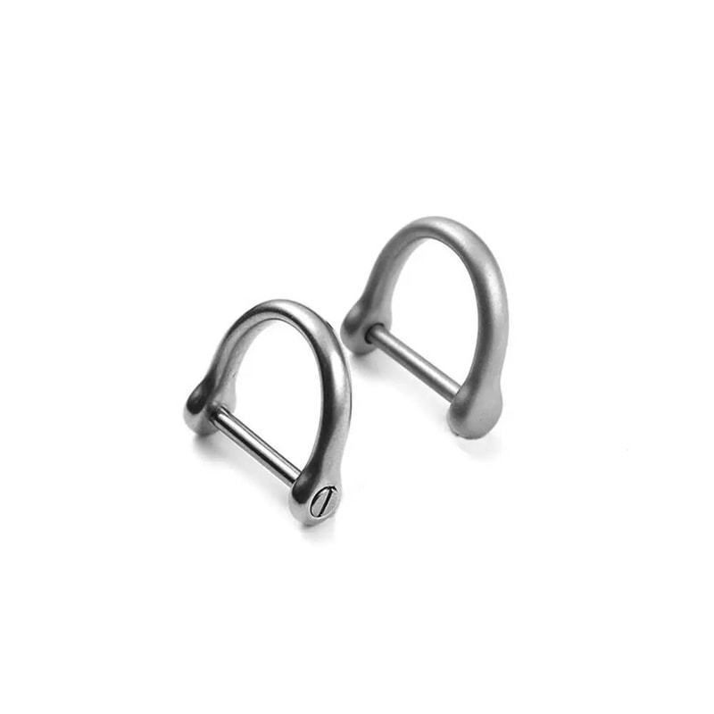 Solid Stainless Steel Carabiner Shackle With Screw Lock D Bow Keychain Connector Clip 921mm 9